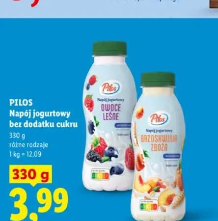 Napój jogurtowy bez dodatku cukru owoce leśne Pilos +1 wariant