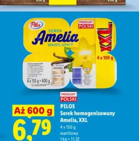 Serek homogenizowany Amelia waniliowy 4-pak XXL Pilos