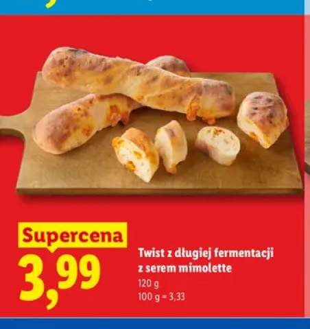 Twist z długiej fermentacji z serem mimolette