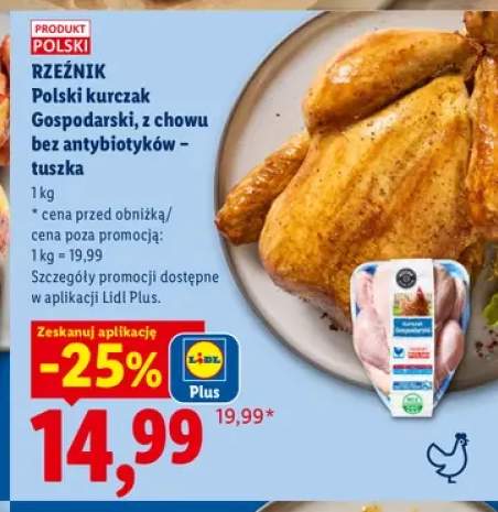 Polski kurczak Gospodarski z chowu bez antybiotyków tuszka Rzeźnik
