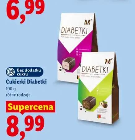 Cukierki Diabetki z orzechami laskowymi +1 wariant