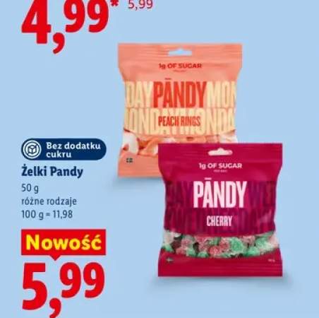 Żelki Peach Rings Pändy +1 wariant