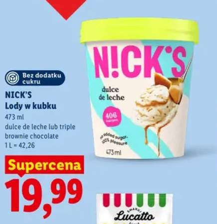 Lody w kubku dulce de leche N!ck's +1 wariant