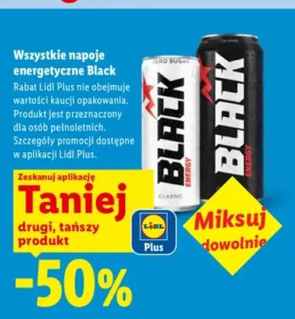 Napoje energetyczne Black +2 warianty