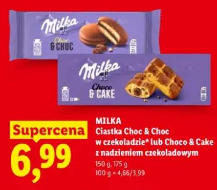 Ciastka Choco & Cake z nadzieniem czekoladowym Milka +1 wariant