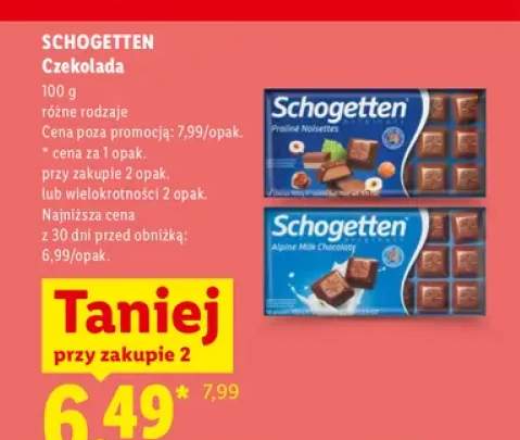 Czekolada Praliné Noisettes Schogetten +1 wariant