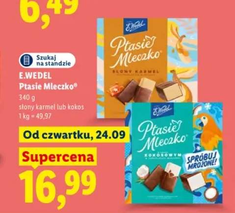 Ptasie Mleczko słony karmel E.Wedel +1 wariant