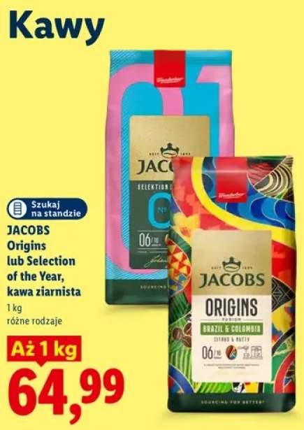 Kawa ziarnista Jacobs Origins +1 wariant