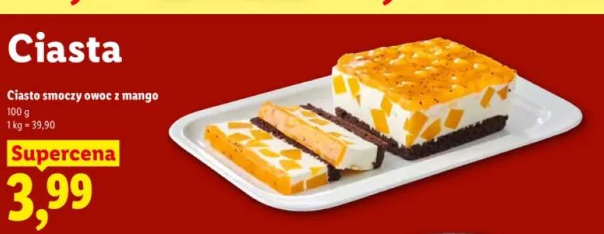 Ciasto smoczy owoc z mango