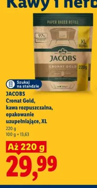 Kawa rozpuszczalna Cronat Gold opakowanie uzupełniające XL Jacobs