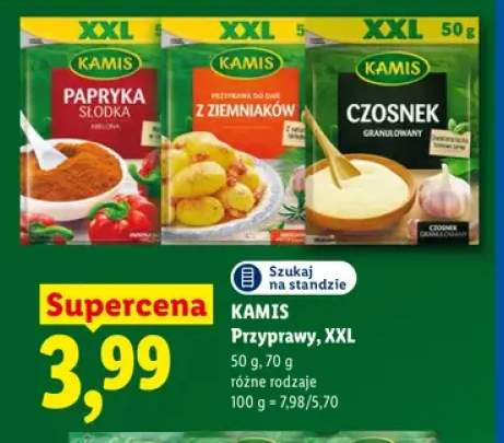 Przyprawa do dań z ziemniaków XXL Kamis +2 warianty