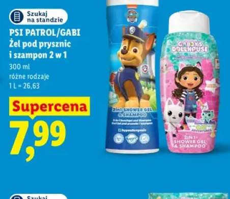 Żel pod prysznic i szampon 2 w 1 Psi Patrol/Gabi