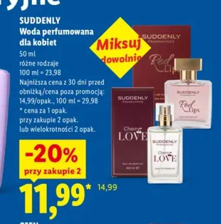 Woda perfumowana dla kobiet Suddenly