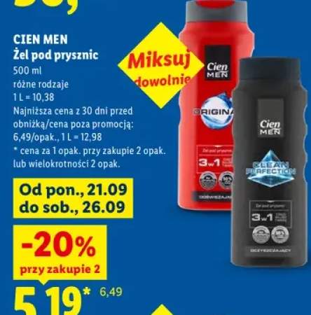 Żel pod prysznic Cien Men
