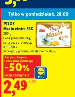 Masło ekstra Pilos 83%