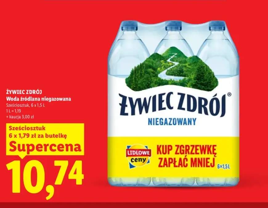 Woda źródlana niegazowana Żywiec Zdrój 6-pak