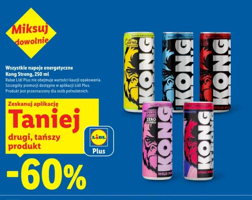 Napoje energetyczne Kong Strong +5 wariantów