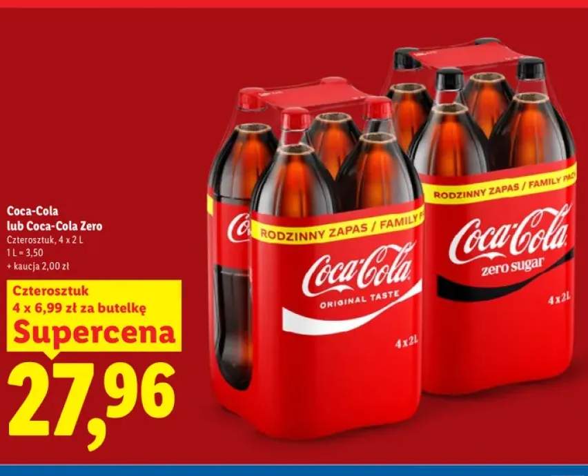 Napój gazowany Coca-Cola 4-pak +1 wariant