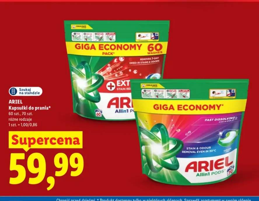 Kapsułki do prania Ariel Allin1 Pods Extra Stain Removal +1 wariant