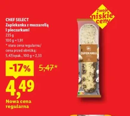 Zapiekanka z mozzarellą i pieczarkami Chef Select