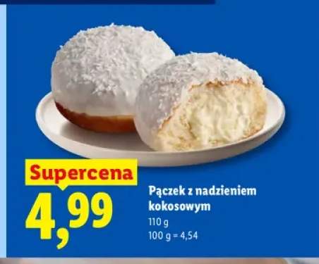 Pączek z nadzieniem kokosowym