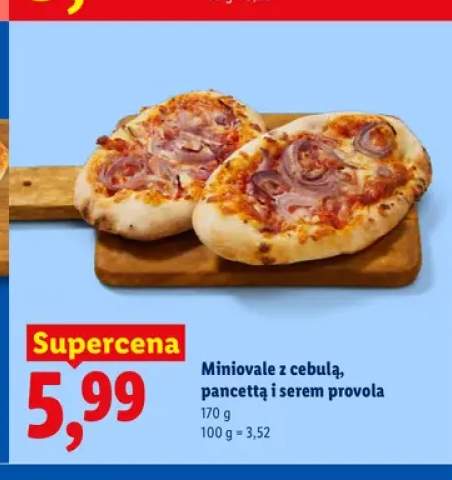 Miniovale z cebulą, pancettą i serem provola Piekarnia Lidla