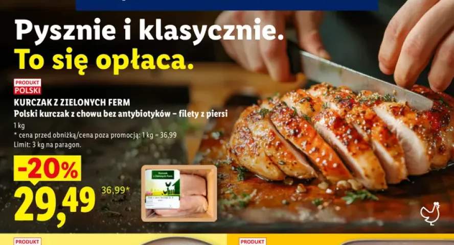 Polski kurczak z chowu bez antybiotyków - filety z piersi Kurczak z Zielonych Ferm