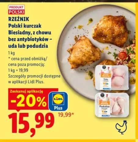Polski kurczak Biesiadny z chowu bez antybiotyków - uda Rzeźnik +1 wariant