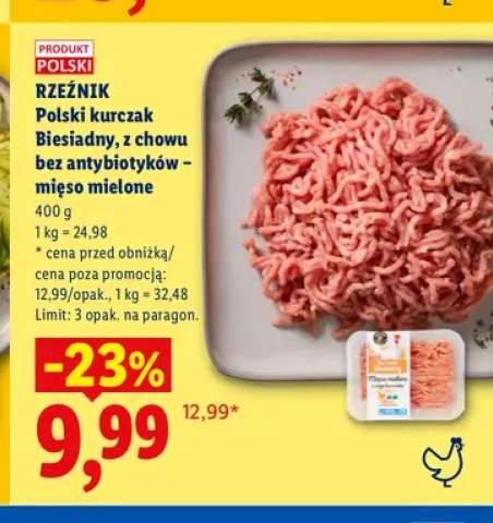Polski kurczak Biesiadny z chowu bez antybiotyków - mięso mielone Rzeźnik