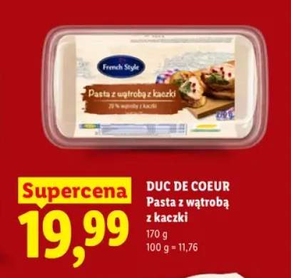 Pasta z wątrobą z kaczki Duc De Coeur