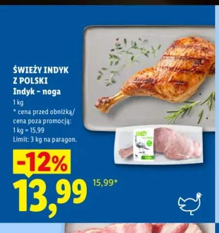 Indyk - noga Świeży Indyk z Polski