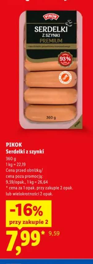 Serdelki z szynki Pikok