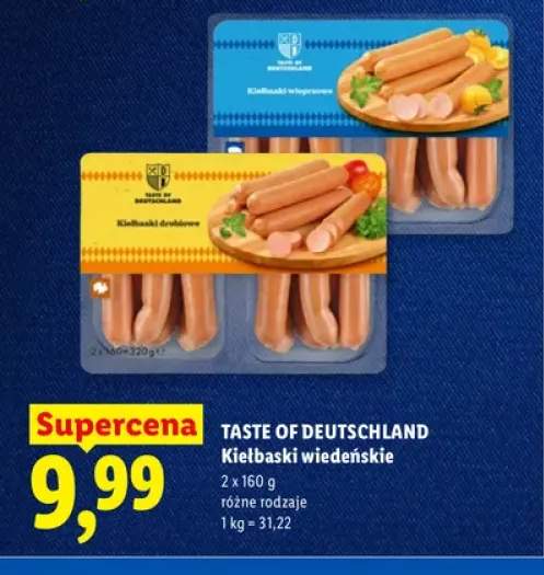 Kiełbaski wiedeńskie 2-pak 160 g Taste of Deutschland