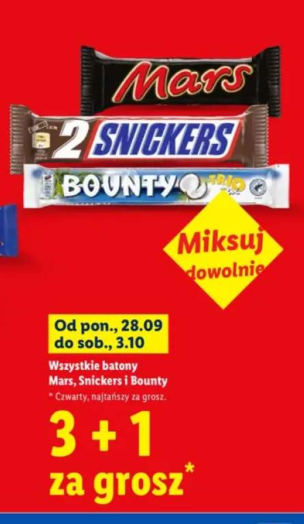Batony Mars, Snickers i Bounty +3 warianty