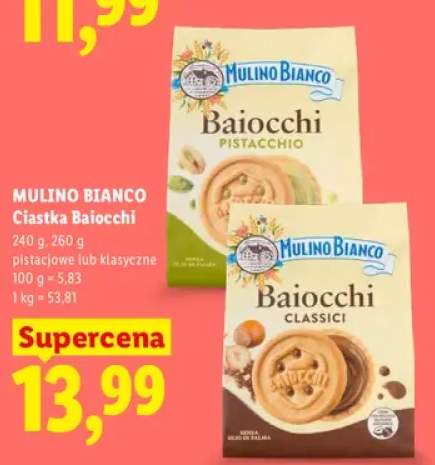 Ciastka Baiocchi pistacjowe Mulino Bianco +1 wariant
