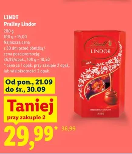 Praliny Lindor Lindt
