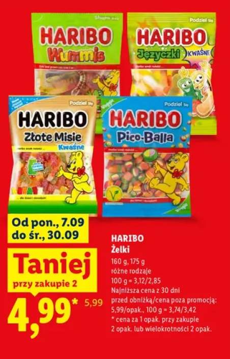 Żelki Haribo Wummis +3 warianty