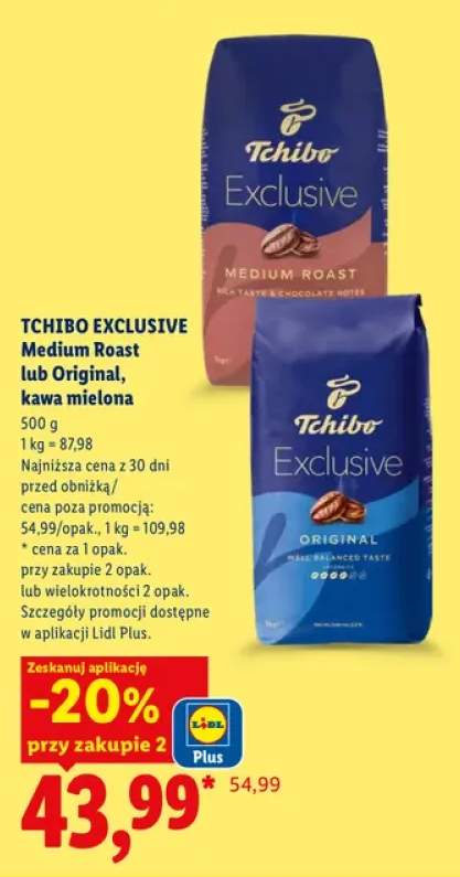 Kawa mielona Tchibo Exclusive Medium Roast +1 wariant