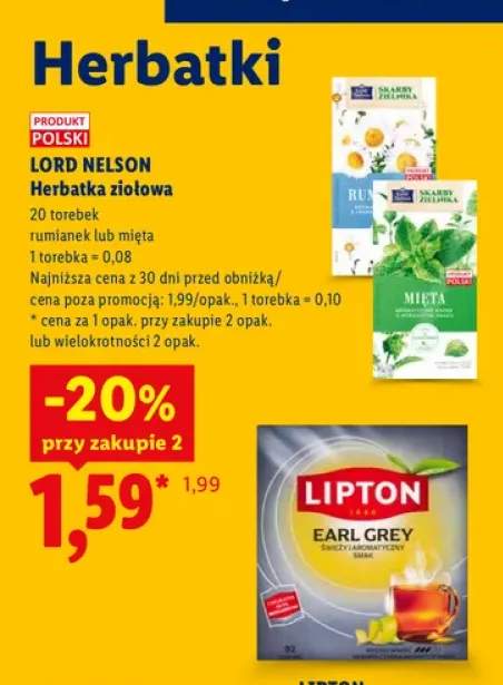 Herbatka ziołowa rumianek Lord Nelson +1 wariant