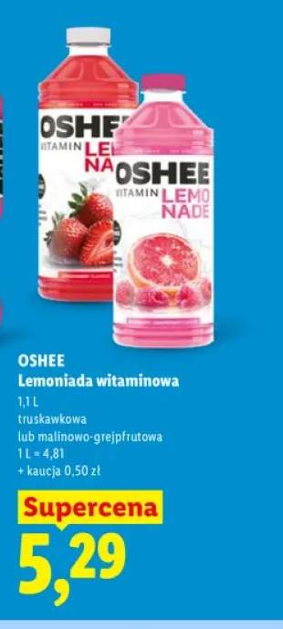 Lemoniada witaminowa malinowo-grejpfrutowa Oshee +1 wariant