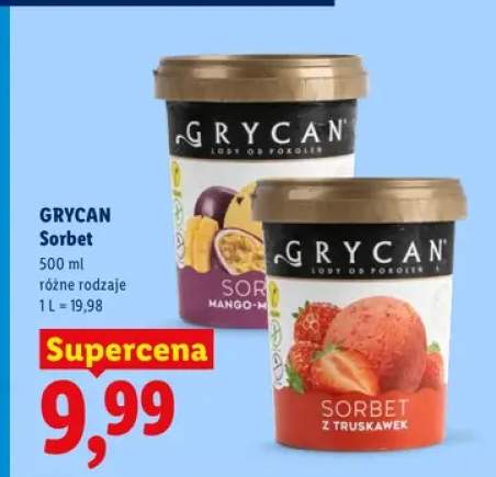 Sorbet z truskawek Grycan +1 wariant
