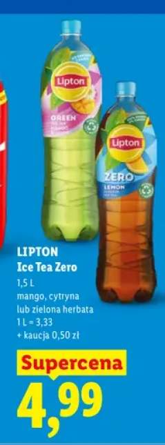 Herbata mrożona Lipton Ice Tea Zero mango +2 warianty