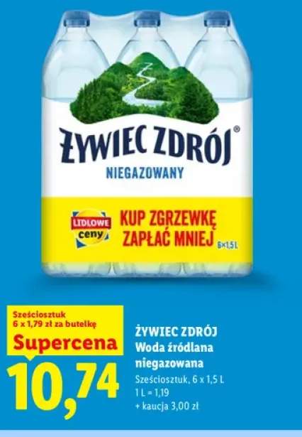 Woda źródlana niegazowana Żywiec Zdrój 6-pak