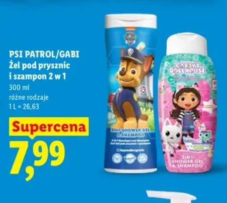 Żel pod prysznic i szampon 2 w 1 Psi Patrol +1 wariant