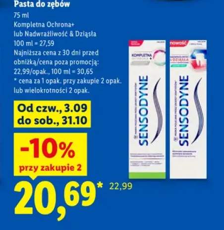 Pasta do zębów Kompletna Ochrona+ Sensodyne +1 wariant