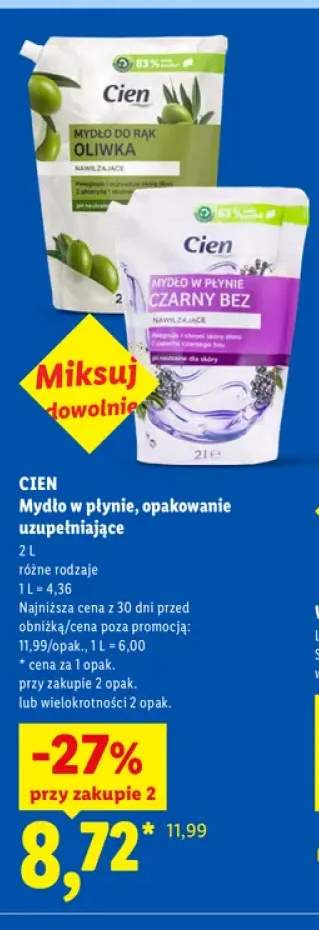 Mydło w płynie opakowanie uzupełniające oliwka Cien +1 wariant