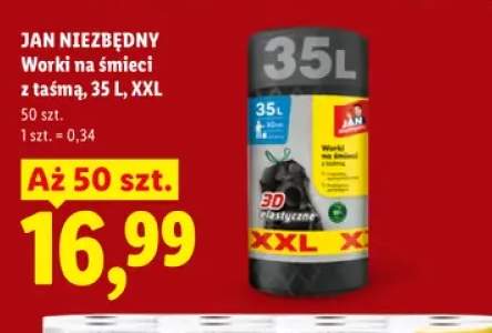Worki na śmieci z taśmą 35 l XXL Jan Niezbędny