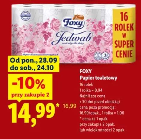 Papier toaletowy 16-pak Foxy