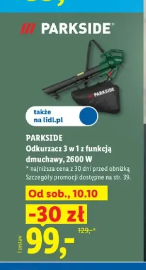 Odkurzacz 3 w 1 z funkcją dmuchawy Parkside