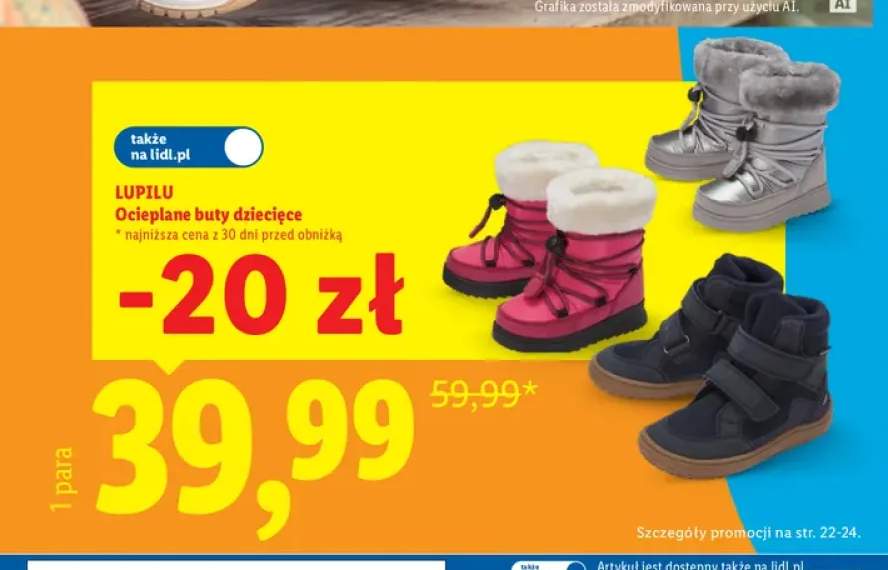 Ocieplane buty dziecięce Lupilu